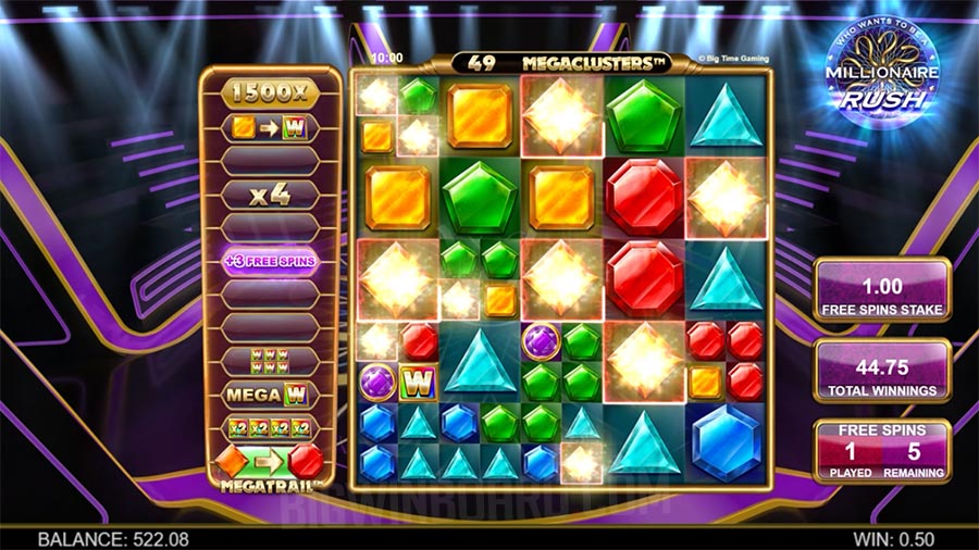 Millionaire Rush Megaclusters slot